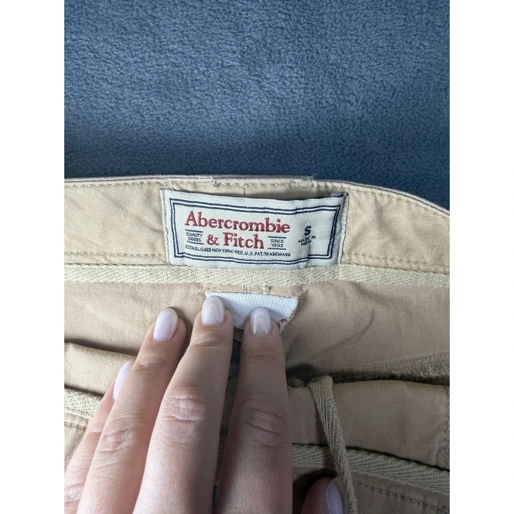 Abercrombie & Fitch Women's Low Rise Khaki Cargo Mini Skirt Y2K 90s Size Small